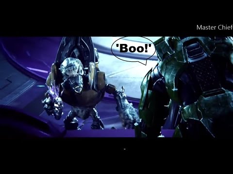 Master chief says boo and scars grunt