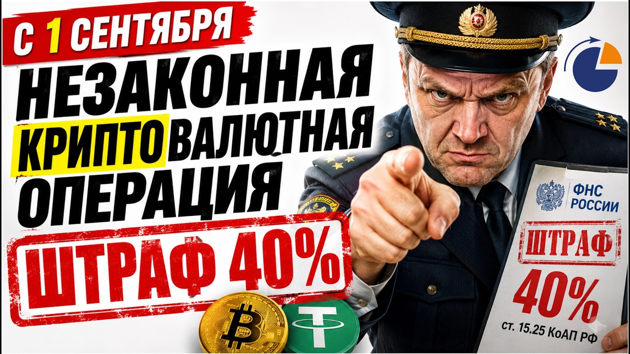 Новый закон о крипте: рассказываю кто с 1 сентября заплатит штраф 40%