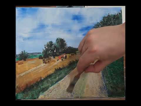 How to paint a rural landscape (The Way Back )by M Kola