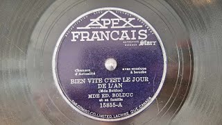 Bien vite c'est le jour de l'an (1931) - La Bolduc - Apex Français (Starr) 15855-A