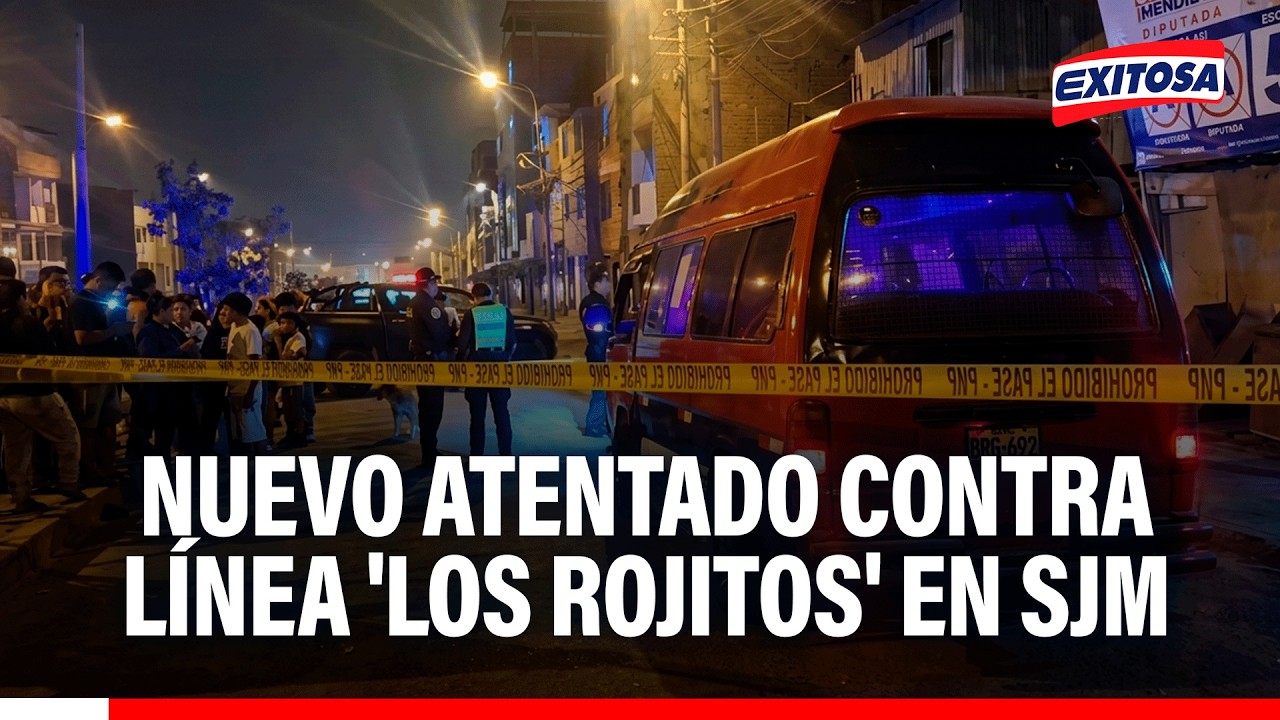 🔴🔵 Nuevo atentado contra línea 'Los Rojitos' en SJM: Chofer termina herido tras ataque a balazos