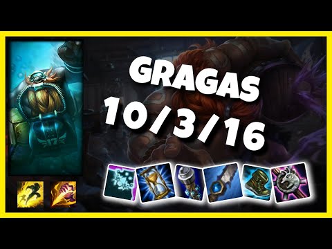 EU Challenger Gragas JUNGLE (10/3/16) vs FIDDLESTICKS Gameplay Replay - Patch 10.20