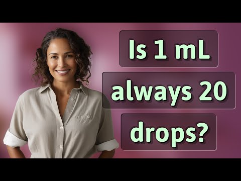 Is 1 mL always 20 drops?