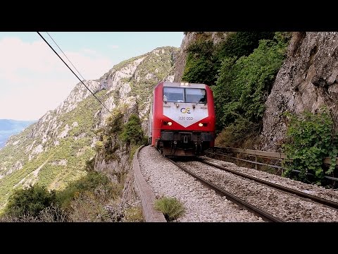 OSE IC 56 ADtranz 220 033 + 220 032 Trachina Pass - 05.06.2016