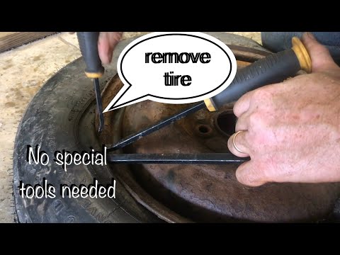 “remove car tire from rim” WITHOUT special tools (reinstall tire) breaking bead