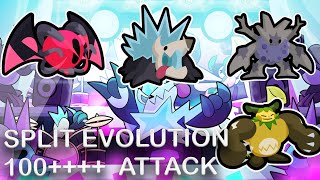 SPLIT EVOLUTION and Over 100 ATTACK!!  (Kadomon)