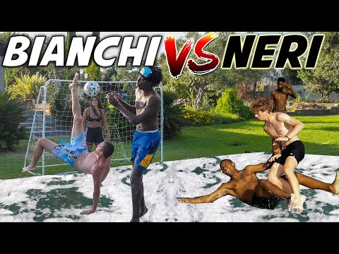 Blacks VS Whites - SOAPY FOOTBALL, a VERY IGNORANT challenge! *ABUDENT FALLS*