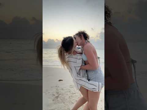 ❤️ #girlfriend #nazra #nadiaandazra #lesbiankiss #beach #tiktok #shorts