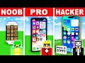 NOOB Vs PRO WORKING IPHONE House Build Challenge In Minecraft