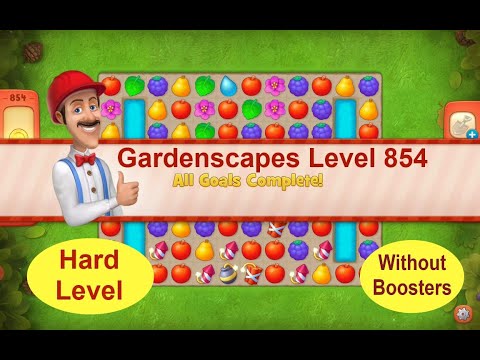 Gardenscapes Level 854 - No Boosters