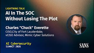 Lightning Talk: AI In The SOC Without Losing The Plot