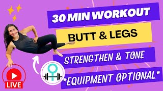 ❤️‍🔥LIVE 30 min Butt and Legs Workout with Vanessa Carlson | Strengthen and Tone Session