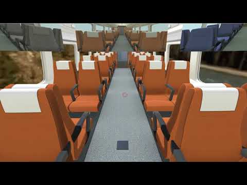 Train car interior tour and driver's cabin simulator VR app