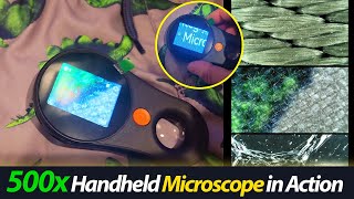 SKYBASIC 500x Digital Microscope with 2'' IPS Screen - Review. Pocket Microscope for Kids & Students