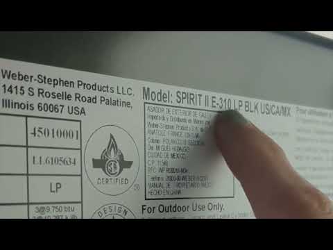 Where to Find a Weber Gas Grill Model Number