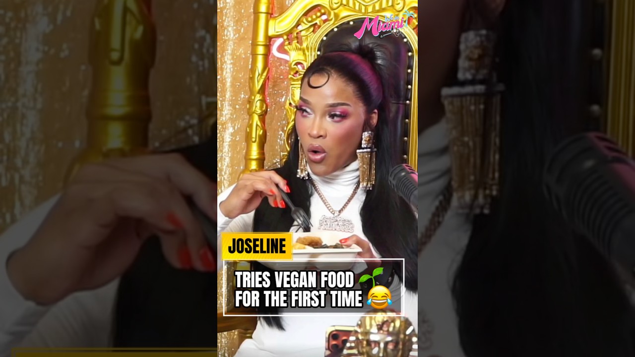 Joseline Hernandez tries vegan food for the first time 😂🌱 Priceless reaction  #joselinehernandez