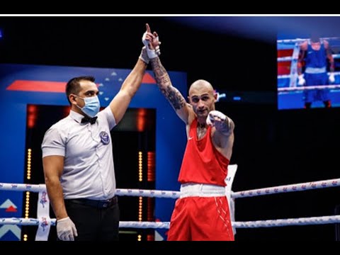 28-10-2021(67kg)BOXING GURULI Lasha მსოფლიო ჩემპიონატზე - მეორე ბრძოლაში - სლოვაკი მეტოქე დაამარცხა.