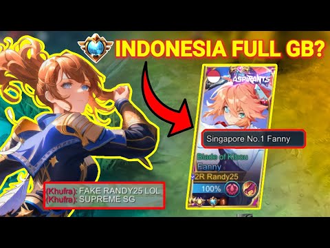 AKHIRNYA TOP 1 SINGAPORE FANNY SUPREME!! SAINGAN SAMA GB MMR | Mobile Legends