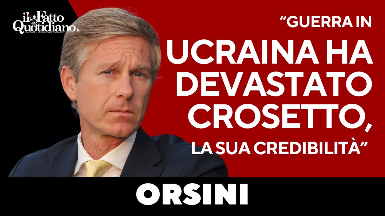 Orsini :"La guerra in Ucraina ha devastato la credibilità di Guido Crosetto".
