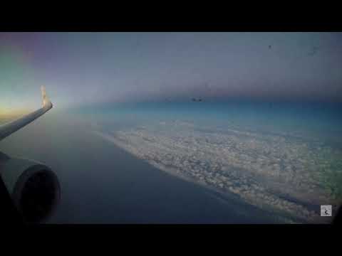 The view over the Mediterranean Sea, EGYPTAIR MS786, Boeing 737-800, 4K