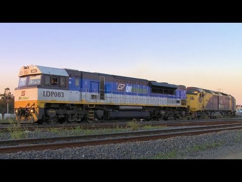 Aurizon / QRNational Freight Train with LDP003 and CLP11 Depart Dynon Freight Yards - Poath Trains