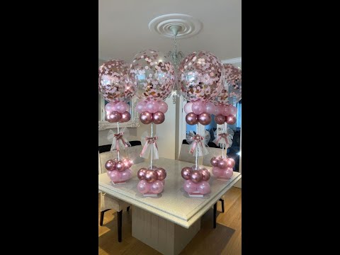Ideas de Centros de mesa con globos para tus eventos