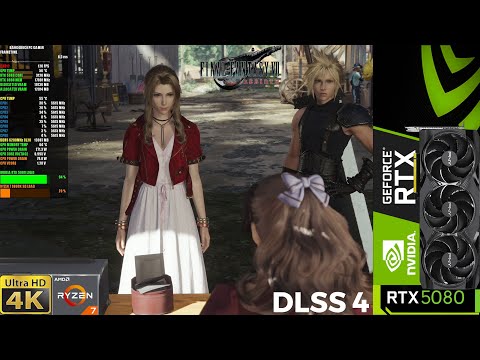 FF7 Rebirth High Settings, DLSS4 MOD, 4K | RTX 5080 | R7 9800X3D 5.6GHz