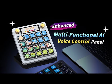 MK20 Linux + QMK Dual-Core Power,20 LCD Keys + Screen Display,AI Voice #waveshare #streamdeck