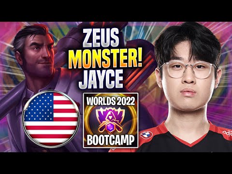 ZEUS IS A MONSTER WITH JAYCE! - T1 Zeus Plays Jayce TOP vs Darius! | Bootcamp 2022