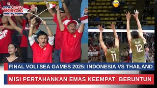 Download lagu 🔴 LIVE Trijaya | Final Voli SEA Games 2025 Indonesia versus Thailand, Laga Panas Demi Emas mp3