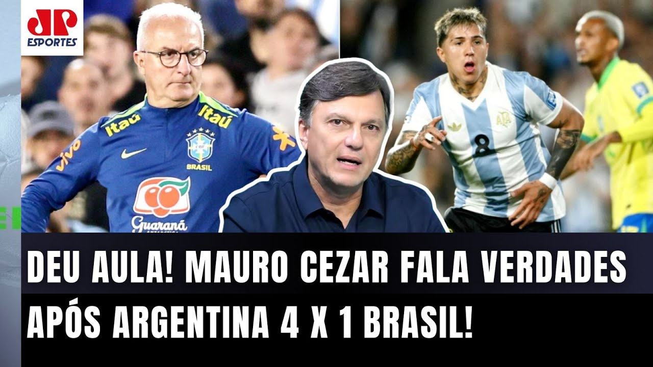 "UM DESASTRE!!! O DORIVAL NÃO É TÉCNICO PRA SELEÇÃO! Eu agora..." Mauro Cezar | Argentina 4x1 Brasil