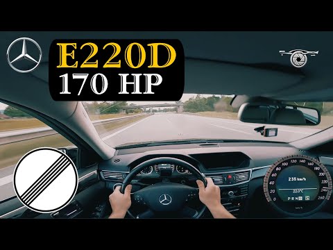 MERCEDES-BENZ E220 W212 | POV Acceleration & Top Speed on German Autobahn | 100-200 km/h PART 2