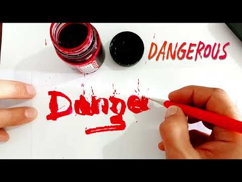 Dangerous #calligraphy #color #blood #red #interesting #art