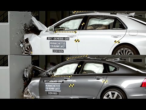 2017 Genesis G90 vs 2017 Volvo S90 - crash test
