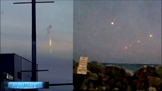 What In The WORLD? UFO Explodes Over Canada!  MASS UFO Display Over Lake Michigan! 10/13/2016