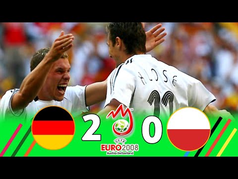 Podolski,Klose and Ballack show for germany vs poland 2 × 0 Euro 2008 HD