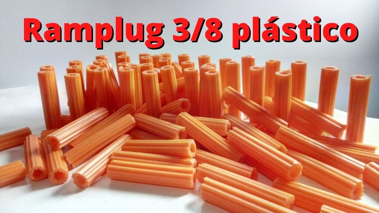 Ramplug 3/8 naranja plástico para tornillo grueso (tarugo, espiche, taquete, chazo)