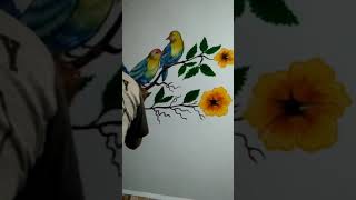 preview picture of video 'Birds painting on wall ,, art by Ramjan , raghunathganj msd,WB'