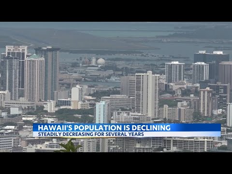 Hawaii's population has been declining significantly, with many moving to Texas, Oregon and