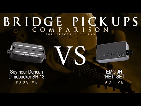 Seymour Duncan DIMEBUCKER SH-13 vs EMG JH HET SET - Bridge Guitar Pickup Comparison Tone Demo