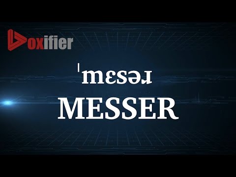 How to Pronunce Messer in English - Voxifier.com