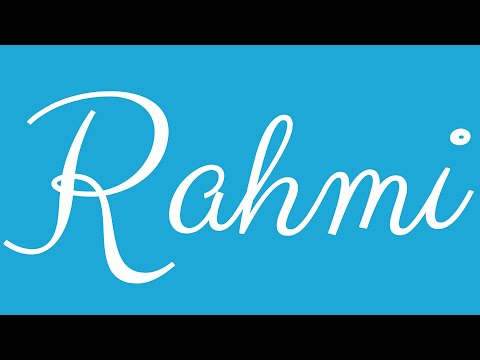 Learn how to Write the Name Rahmi Signature Style in Cursive Writing