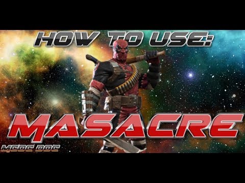 [MCOC] Masacre Champion Review! How to use and gameplay of a great skill champ!