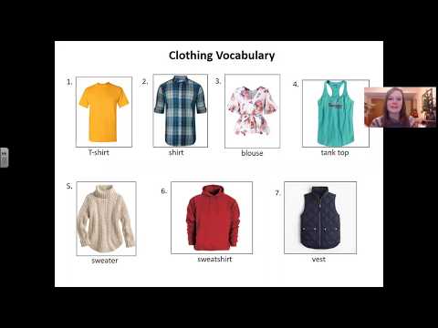 ESL Shopping for Clothes:  Clothing Vocabulary