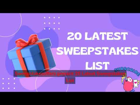 Sweepstakesoffers present 20 Latest Sweepstakes List | 03 February 2023