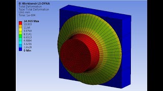 ANSYS LS DYNA-Tutorial-Projectile impact on a rigid wall