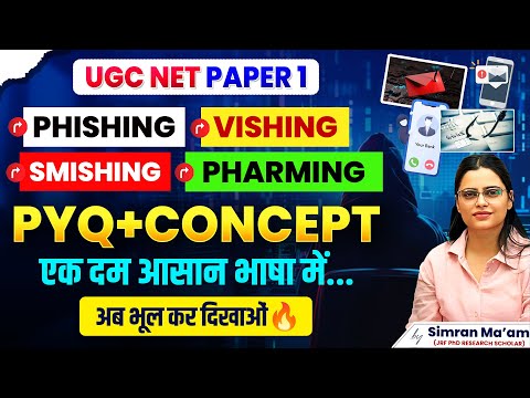 UGC NET Paper 1 ICT | Phishing vs Smishing vs Vishing