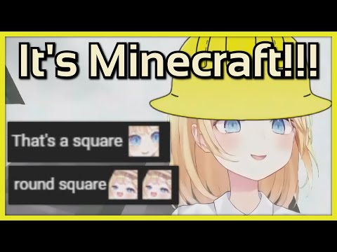 When Ame Tries to Build Circles in Minecraft...【Hololive EN】