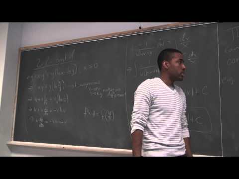 Math 391 Lecture 4 - Homogeneous 1st order ODEs and modeling with first order linear ODEs