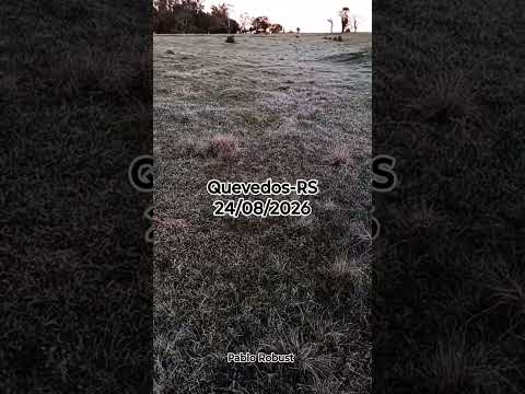 Segunda-feira de geada no Rio Grande do Sul 🥶❄️